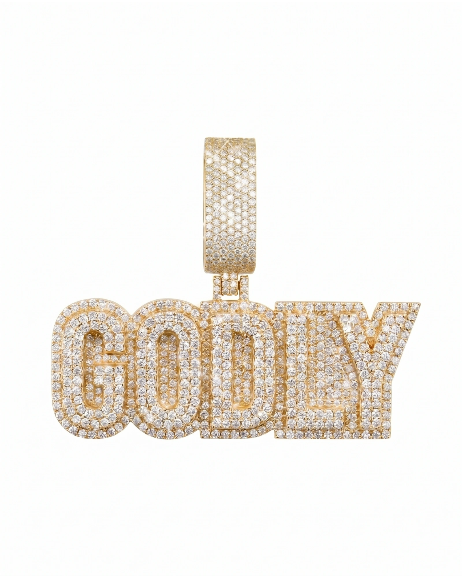 Gold diamond custom pendant preview